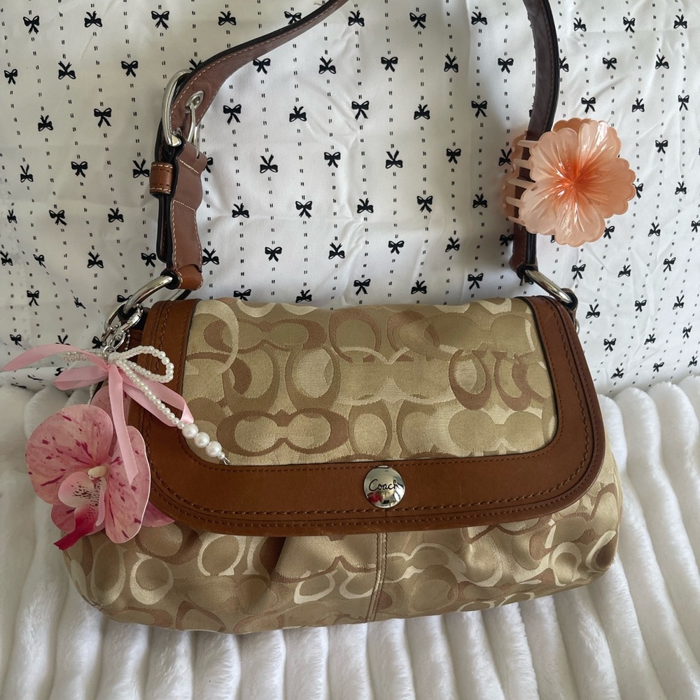 Coach Brown and Tan Optic Soho